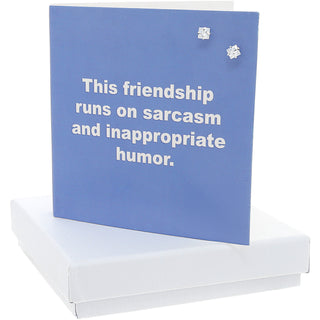 Sarcasm 4mm Sterling Silver Cubic Zirconia Stud Earrings