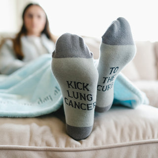 Lung Cancer S/M Unisex Sock