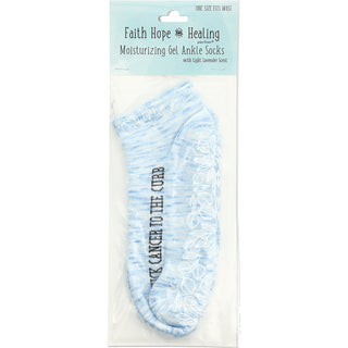 Kick Cancer Low Cut, Moisturizing Gel Socks
Scent: Light Lavender