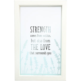 Strength 5.5" x 8.5" Framed Glass Plaque