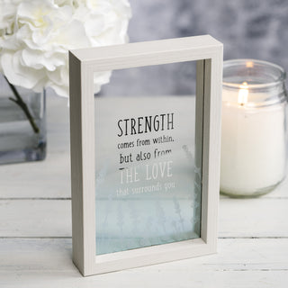 Strength 5.5" x 8.5" Framed Glass Plaque