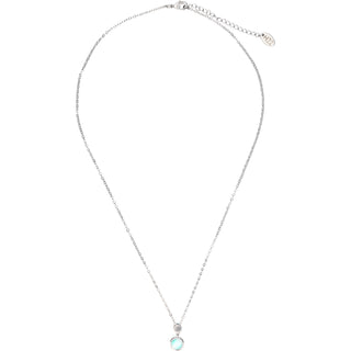 Fearless
Forget-Me-Not Opal 16.5"-18.5" Rhodium Plated Inspirational Necklace