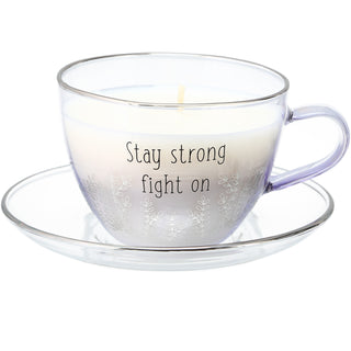 Stay Strong 6 oz - 100% Soy Wax Teacup Candle with Saucer
Scent: Fresh Cotton