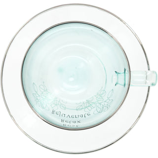 Relax 7 oz Glass Teacup and Saucer