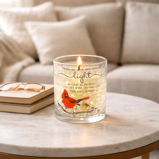 Light 5 oz Refillable Soy Wax Candle with LED Accents