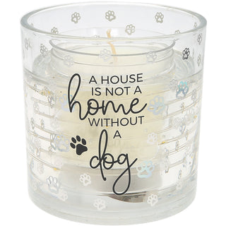 Dog 5 oz Refillable Soy Wax Candle with LED Accents