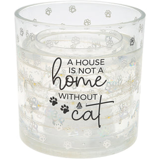 Cat 5 oz Refillable Soy Wax Candle with LED Accents