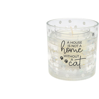 Cat 5 oz Refillable Soy Wax Candle with LED Accents