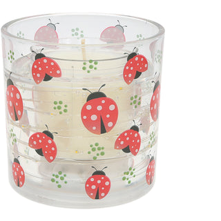 Ladybugs 5 oz Refillable Soy Wax Candle with LED Accents