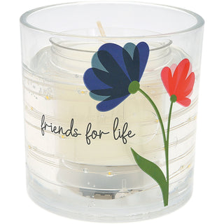 Friends 5 oz Refillable Soy Wax Candle with LED Accents