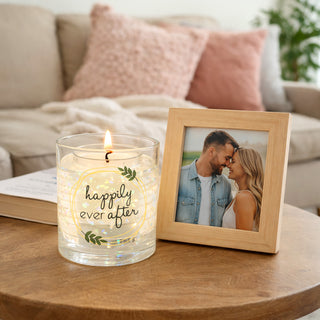 Ever After 5 oz Refillable Soy Wax Candle with LED Accents
