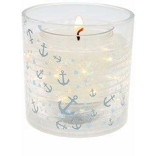 Anchors 5 oz Refillable Soy Wax Candle with LED Accents