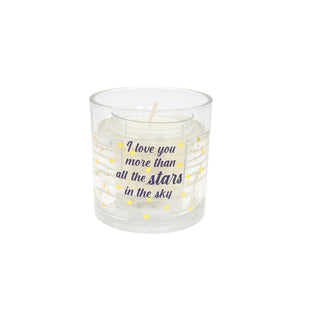 Stars 5 oz Refillable Soy Wax Candle with LED Accents