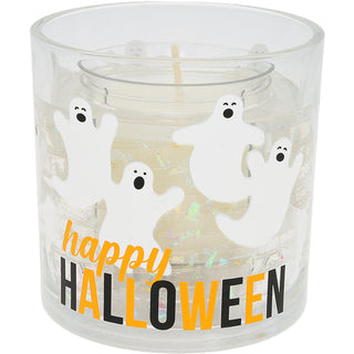Halloween 5 oz Refillable Soy Wax Candle with LED Accents