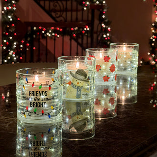 Lights 5 oz Refillable Soy Wax Candle with LED Accents