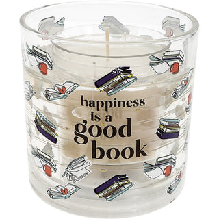 Good Book 5 oz Refillable Soy Wax Candle with LED Accents
