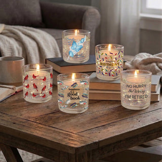 Cardinals 5 oz Refillable Soy Wax Candle with LED Accents