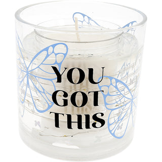 You Got This 5 oz Refillable Soy Wax Candle with LED Accents