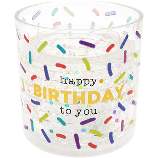Happy Birthday 5 oz Refillable Soy Wax Candle with LED Accents