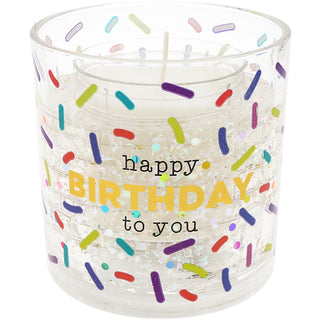 Happy Birthday 5 oz Refillable Soy Wax Candle with LED Accents
