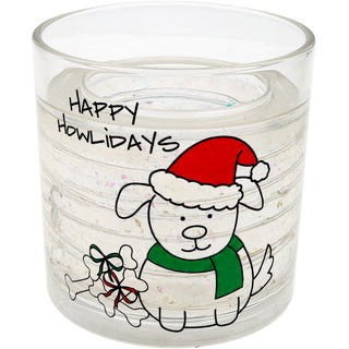Happy Howlidays 5 oz Refillable Soy Wax Candle with LED Accents