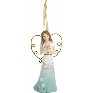 Friends 4.5" Angel Ornament Holding Flowers