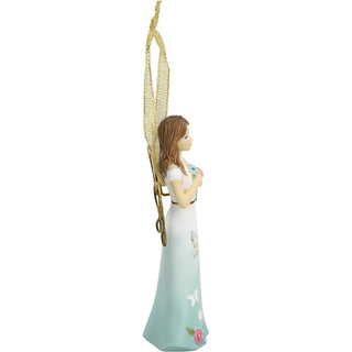 Friends 4.5" Angel Ornament Holding Flowers