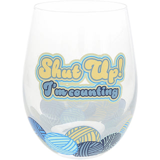Counting 18 oz Stemless Wine Glass