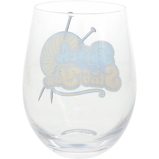 Stab You 18 oz Stemless Wine Glass