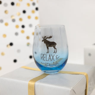 Relax 18 oz Stemless Wine Glass