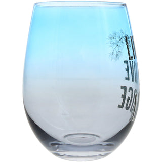 Live Love Lodge 18 oz Stemless Wine Glass