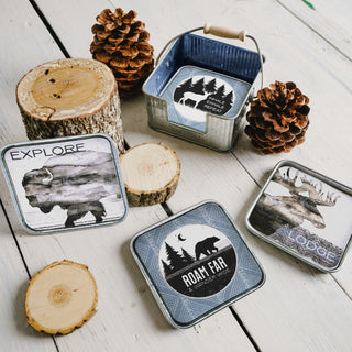 Lodge 4" Coaster Set (4 Piece)