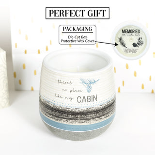 My Cabin 11 oz - 100% Soy Wax Reveal Candle
Scent: Tranquility