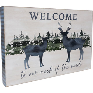 Welcome 15" x 10" MDF Plaque