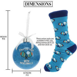 Deck the Halls 4" Ornament with Unisex Sock