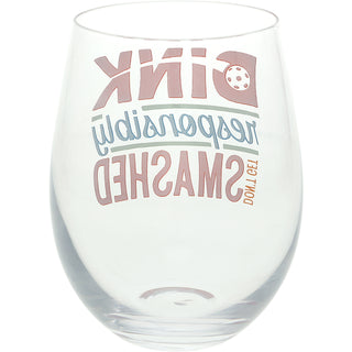 Dink Responsibly 18 oz Stemless Wine Glass