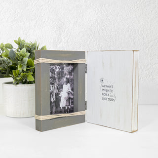 Family Like Ours 5.5" x 7.5" Hinged Sentiment Frame (Holds 4" x 6" Photo)