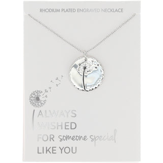 Someone Special 16.5"-18.5" Engraved Rhodium Plated  Necklace