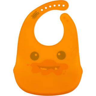 Orange Messy Monster 12" Silicone Catch All Bib