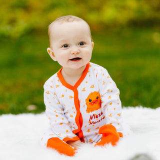 Orange Messy Monster 0-6 Months Sleeper