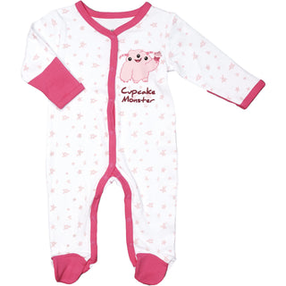 Pink Cupcake Monster 0-6 Months Sleeper