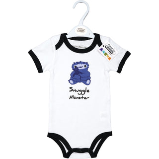 Purple Snuggle Monster 6-12 Months Bodysuit