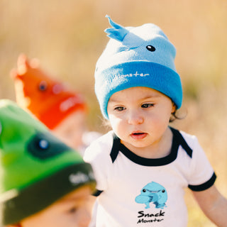 Blue Snack Monster 6-12 Months Bodysuit