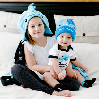 Blue Snack Monster 6-12 Months Bodysuit