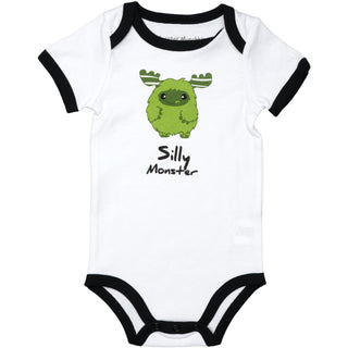 Green Silly Monster 6-12 Months Bodysuit