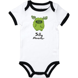 Green Silly Monster 6-12 Months Bodysuit