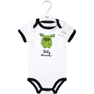 Green Silly Monster 6-12 Months Bodysuit