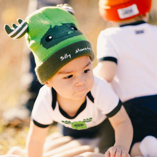 Green Silly Monster 6-12 Months Bodysuit