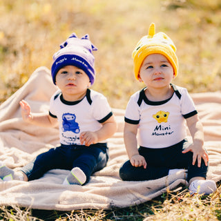 Yellow Mini Monster 6-12 Months Bodysuit