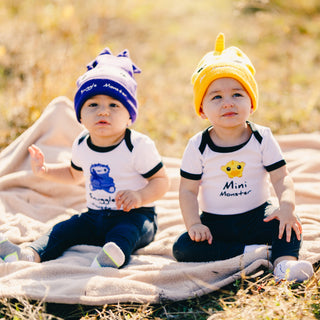 Yellow Mini Monster 6-12 Months Bodysuit